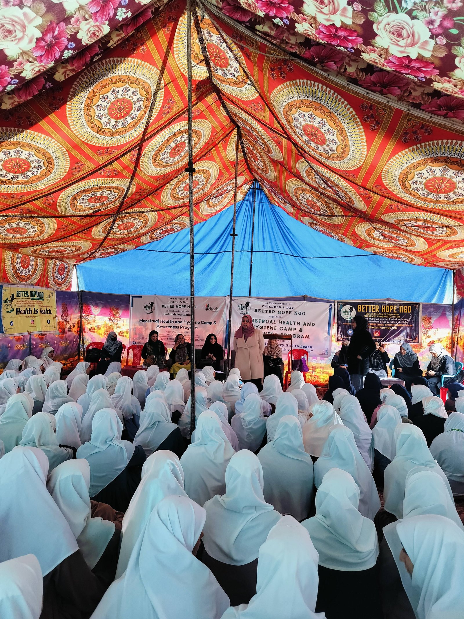 Education awareness session in a school setting